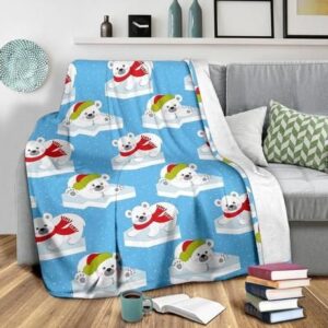 LOVELY POLAR BEAR BEST SELLER FLEECE BLANKET GIFT FOR FAN