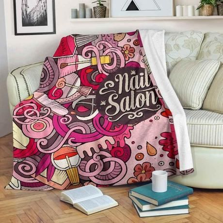 NAIL SALON FLEECE BLANKET GIFT FOR FAN NAIL SALON FLEECE BLANKET GIFT FOR FAN