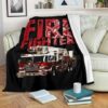 FIREFIGHTER LOVE FLEECE BLANKET GIFT FOR FAN