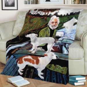 GOODFELLAS DOG PAINTING BEST SELLER FLEECE BLANKET GIFT FOR FAN