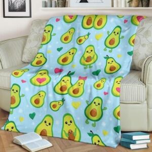 CUTE AVOCADO COUPLE BEST SELLER FLEECE BLANKET GIFT FOR FAN