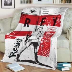 REY STAR WARS FLEECE BLANKET GIFT FOR FAN