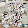 DOODLE ALL ANIME JAPANESE FLEECE BLANKET GIFT FOR FAN