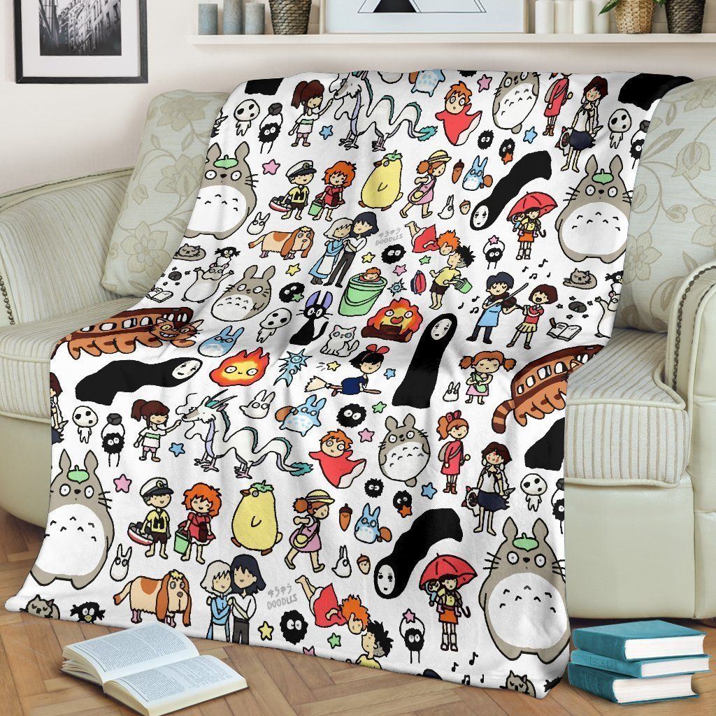 DOODLE ALL ANIME JAPANESE FLEECE BLANKET GIFT FOR FAN DOODLE ALL ANIME JAPANESE FLEECE BLANKET GIFT FOR FAN