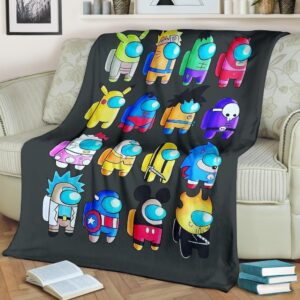 AMONG US FLEECE BLANKET GIFT FOR FAN