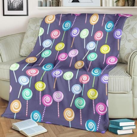 COLORFUL LOLLIPOP BEST SELLER FLEECE BLANKET GIFT FOR FAN COLORFUL LOLLIPOP BEST SELLER FLEECE BLANKET GIFT FOR FAN