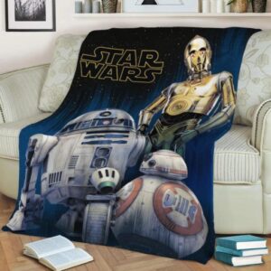 ROBOTS STAR WARS FLEECE BLANKET GIFT FOR FAN