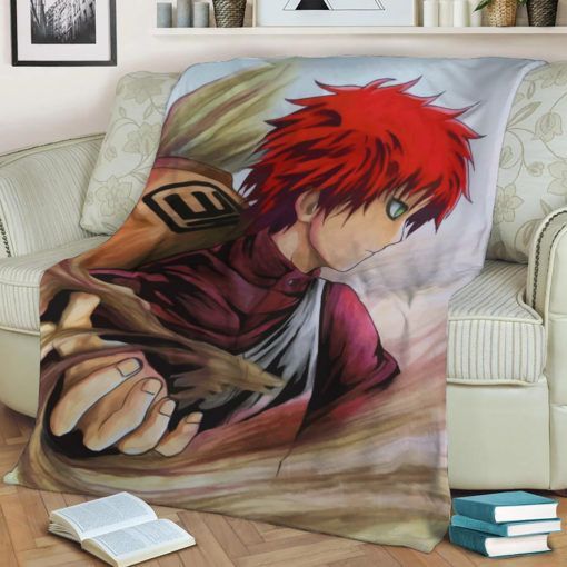 GAARA ANIME JAPAN BEST SELLER FLEECE BLANKET GIFT FOR FAN GAARA ANIME JAPAN BEST SELLER FLEECE BLANKET GIFT FOR FAN