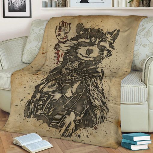 ROCKET AND BABY GROOT FLEECE BLANKET GIFT FOR FAN ROCKET AND BABY GROOT FLEECE BLANKET GIFT FOR FAN