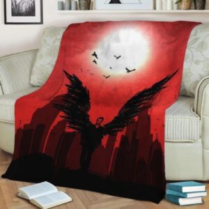 LUCIFER MORNINGSTAR FLEECE BLANKET GIFT FOR FAN