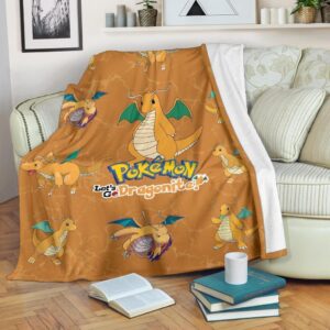 LET’S GO DRAGONITE POKEMON FLEECE BLANKET GIFT FOR FAN