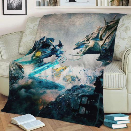 PACIFIC RIM UPRISING FLEECE BLANKET GIFT FOR FAN PACIFIC RIM UPRISING FLEECE BLANKET GIFT FOR FAN