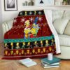 SIMPSON FAMILY CHRISTMAS FLEECE BLANKET GIFT FOR FAN
