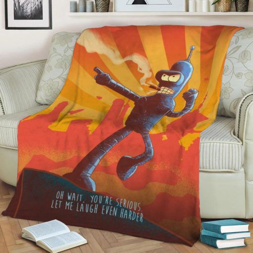 BENDER ROBOT FLEECE BLANKET GIFT FOR FAN BENDER ROBOT FLEECE BLANKET GIFT FOR FAN