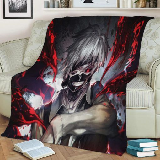 TOKYO GHOUL ANIME JAPAN BEST SELLER FLEECE BLANKET GIFT FOR FAN TOKYO GHOUL ANIME JAPAN BEST SELLER FLEECE BLANKET GIFT FOR FAN