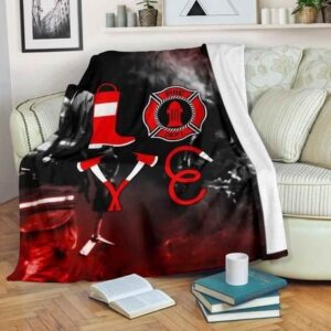 FIREFIGHTER LOVE BESTSELLER FLEECE BLANKET GIFT FOR FAN