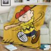 CHARLIE BROWN FLEECE BLANKET GIFT FOR FAN