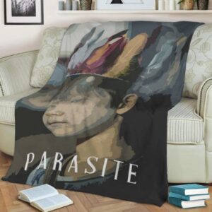 PARASITE POSTER MOVIE FLEECE BLANKET GIFT FOR FAN
