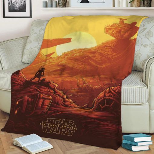 REY STAR WARS FLEECE BLANKET GIFT FOR FAN REY STAR WARS FLEECE BLANKET GIFT FOR FAN