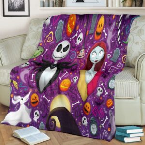 JACK SKELLINGTON AND SALLY FLEECE BLANKET GIFT FOR FAN