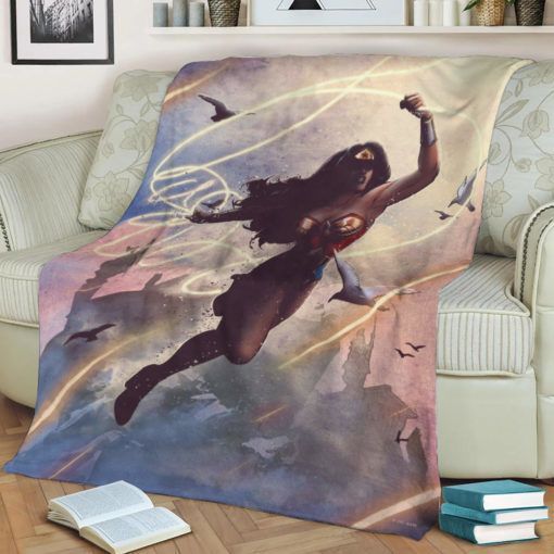 WONDER WOMAN DC FLEECE BLANKET GIFT FOR FAN WONDER WOMAN DC FLEECE BLANKET GIFT FOR FAN