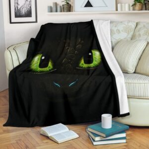 TOOTHLESS FACE NIGHT FURY FLEECE BLANKET GIFT FOR FAN