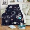 UNIVERSE GALAXY OUTER SPACE FLEECE BLANKET GIFT FOR FAN