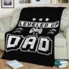 LEVELED UP TO DAD FLEECE THROW BLANKET BEST SELLER FLEECE BLANKET GIFT FOR FAN