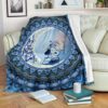 MANDALA SNOOPY I LOVE YOU TO THE MOON BACK FLEECE BLANKET