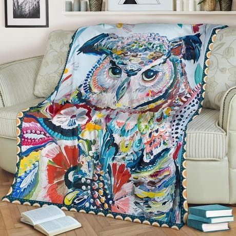 COLORFUL OWL GIFT FOR OWL LOVERS BEST SELLER FLEECE BLANKET GIFT FOR FAN COLORFUL OWL GIFT FOR OWL LOVERS BEST SELLER FLEECE BLANKET GIFT FOR FAN