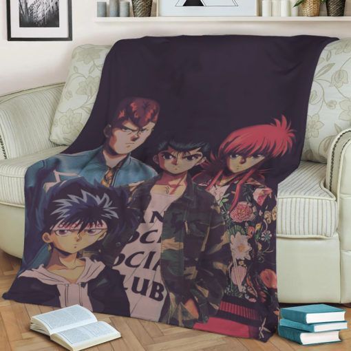 YU YU HAKUSHO ANIME JAPAN BEST SELLER FLEECE BLANKET GIFT FOR FAN YU YU HAKUSHO ANIME JAPAN BEST SELLER FLEECE BLANKET GIFT FOR FAN
