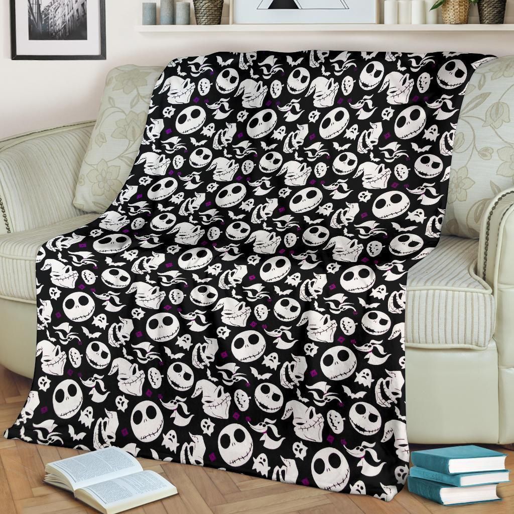 JACK SKELLINGTON FLEECE BLANKET GIFT FOR FAN JACK SKELLINGTON FLEECE BLANKET GIFT FOR FAN