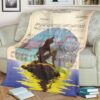 LITTLE MERMAID MUSIC LYRIC FLEECE BLANKET GIFT FOR FAN
