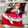 SAKURA RED ANIME BEST SELLER FLEECE BLANKET GIFT FOR FAN