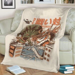KAIJU’S FOOD FIGHT ANIME JAPAN BEST SELLER FLEECE BLANKET GIFT FOR FAN
