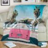 VAN LIFE IN PINK FLEECE BLANKET GIFT FOR FAN