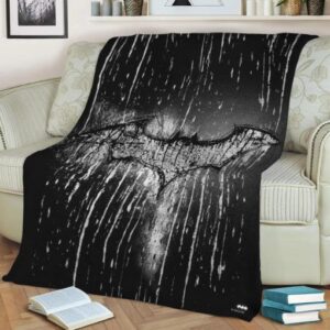 CARVED BATMAN LOGO FLEECE BLANKET GIFT FOR FAN