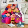 CHARLIE BROWN AND SNOOPY FAMILY AND WOODSTOCK FLEECE BLANKET