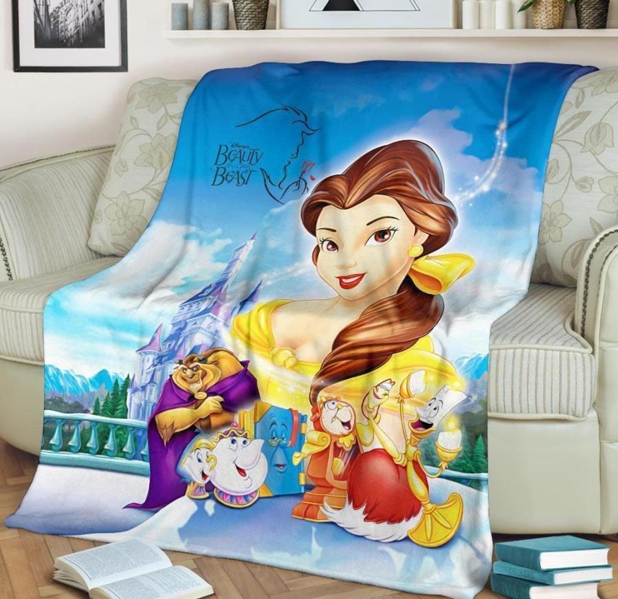 BEAUTY AND THE BEAST BEST SELLER FLEECE BLANKET GIFT FOR FAN BEAUTY AND THE BEAST BEST SELLER FLEECE BLANKET GIFT FOR FAN