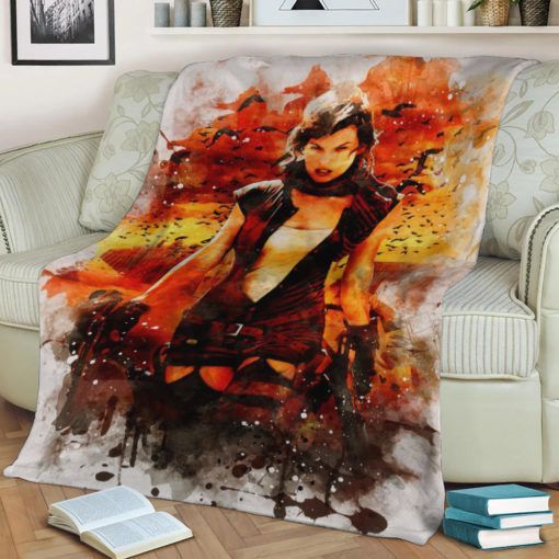 RESIDENT EVIL MOVIE FLEECE BLANKET GIFT FOR FAN RESIDENT EVIL MOVIE FLEECE BLANKET GIFT FOR FAN