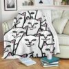 CAT RIPNDIP MIDDLE FINGER FLEECE BLANKET GIFT FOR FAN