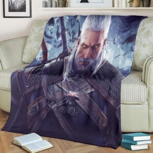 THE WITCHER GERALT FLEECE BLANKET GIFT FOR FAN