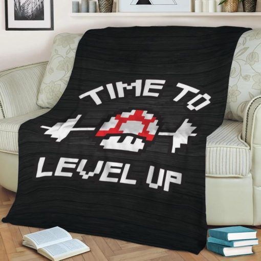 GAME TIME TO LEVEL UP WORKOUT FLEECE BLANKET GIFT FOR FAN GAME TIME TO LEVEL UP WORKOUT FLEECE BLANKET GIFT FOR FAN