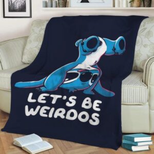 STITCH DISNEY LET’S BE WEIRDOS FLEECE BLANKET GIFT FOR FAN