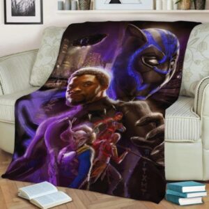 BLACK PANTHER AVENGERS MARVEL FLEECE BLANKET GIFT FOR FAN