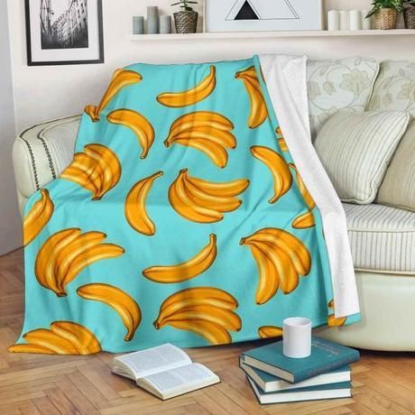 BLUE BANANA BEST SELLER FLEECE BLANKET GIFT FOR FAN BLUE BANANA BEST SELLER FLEECE BLANKET GIFT FOR FAN