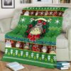 TOTORO GREEN CHRISTMAS FLEECE BLANKET GIFT FOR FAN