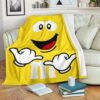 YELLOW M&M FLEECE BLANKET GIFT FOR FAN