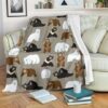 WHITE BLACK BROWN BEAR BEST SELLER FLEECE BLANKET GIFT FOR FAN