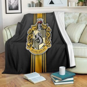 HUFFLEPUFF HOUSE HARRY POTTER FLEECE BLANKET GIFT FOR FAN